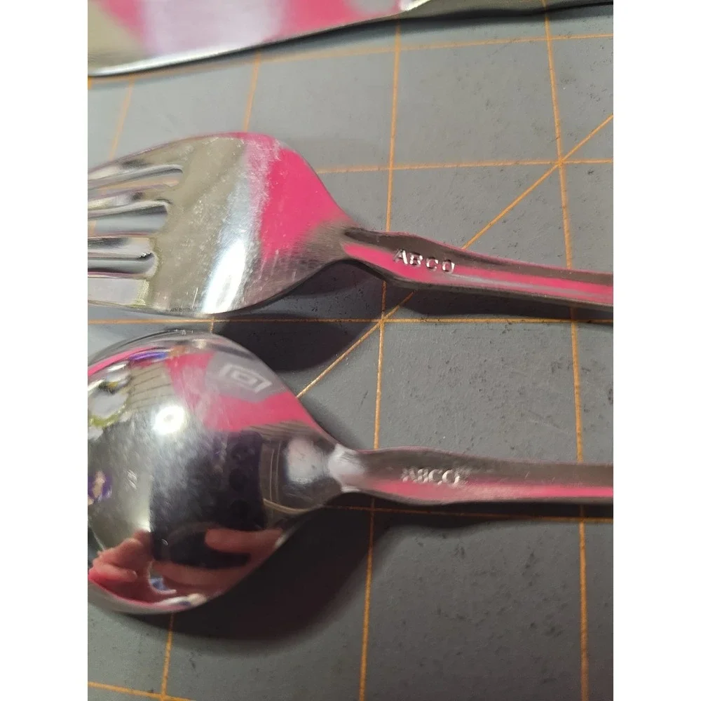 Vintage Delta Airlines ABCO Utensil Set Knife Fork And Spoon Aviation Silverware